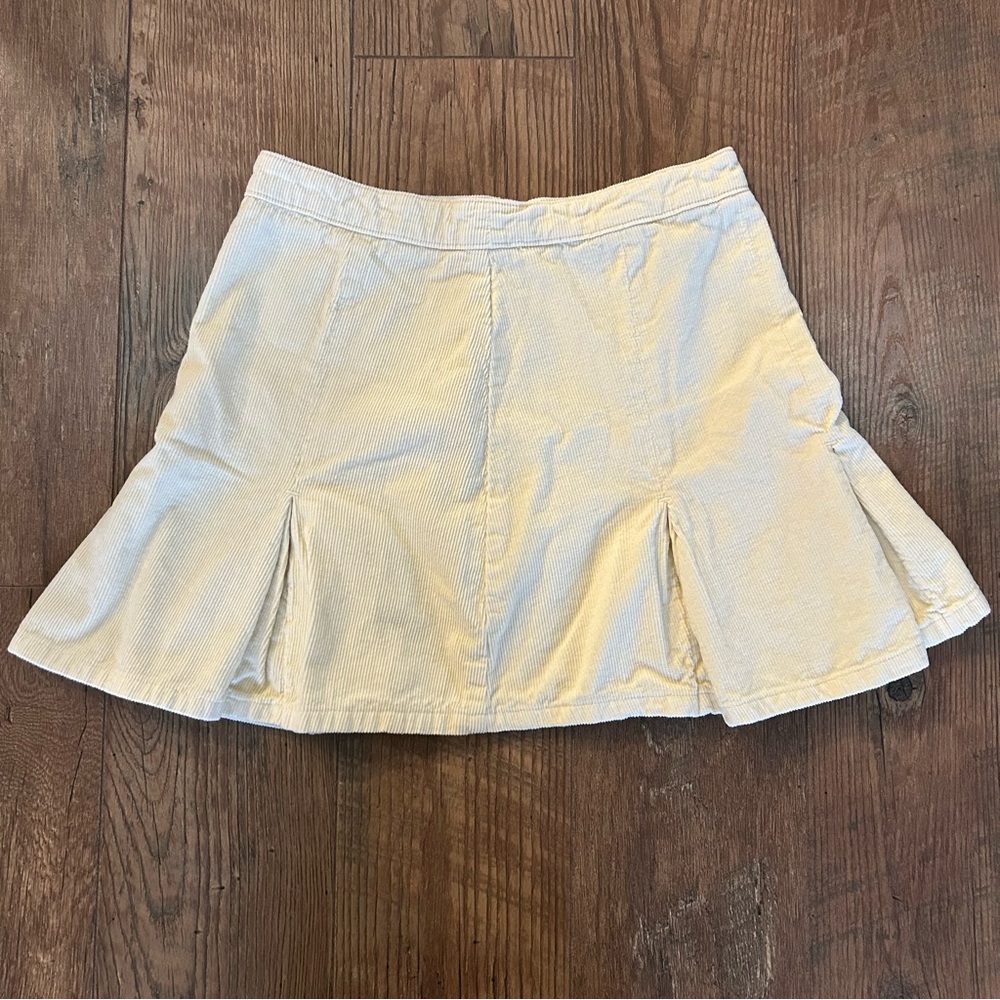 BDG Urban Outfitters Corduroy Mini Skirt Cream Size Medium